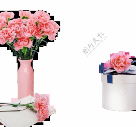 粉色浪漫花朵装饰素材