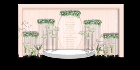 婚礼合影区设计模板