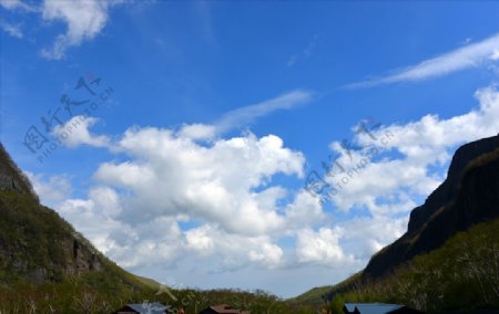 长白山的蓝天白云