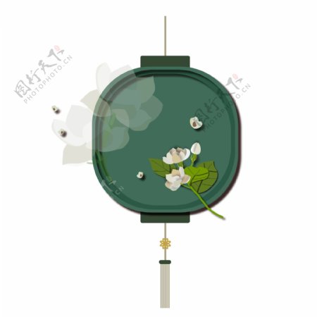 微立体古典传统中国风节日装饰茉莉花灯笼