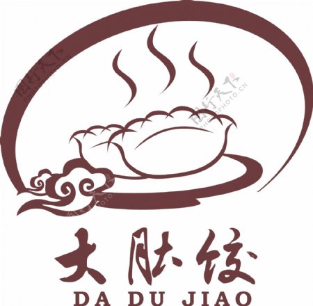 大肚饺饺子馆logo设计