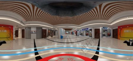 反腐文化走廊360度VR效果图