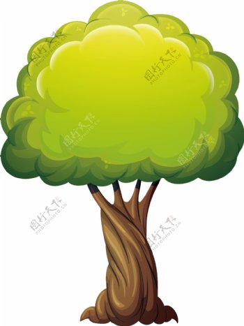 绿色卡通树木合集