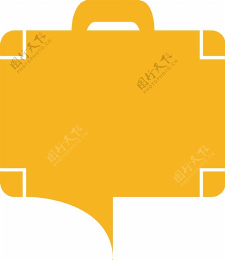 创意黄色行李箱图案对话框