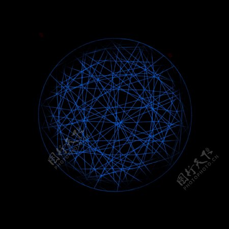 几何图形科技风紫色圆形互联网网络装饰元素