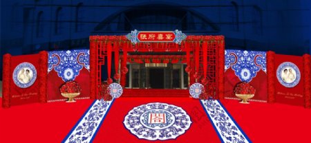新中式婚礼大门口装饰