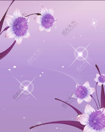紫色花朵移门设计