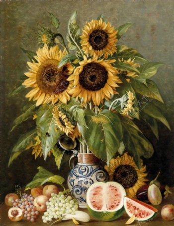 古典花卉油画