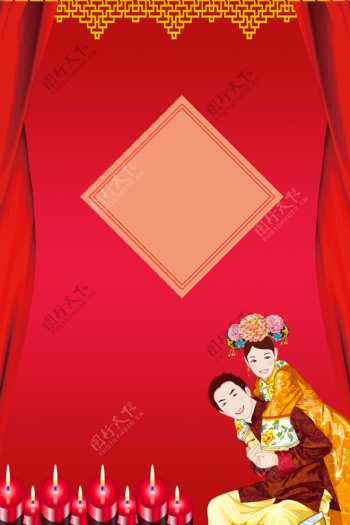 中国风古典婚礼背景素材