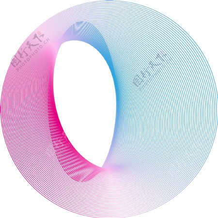 渐变几何矢量科技感炫彩底纹蓝色粉色曲线