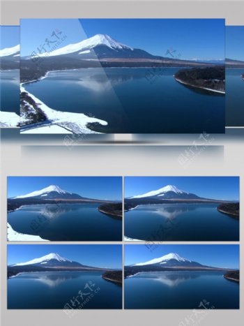 大自然雪山湖泊视频素材