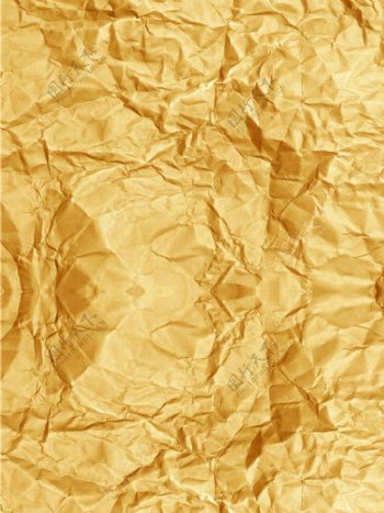 金色大褶皱纸张背景