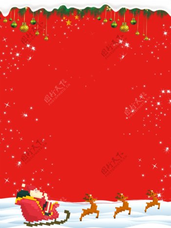 简约红色大气圣诞狂欢节背景