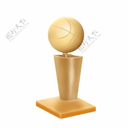 立体手绘质感世界篮球日比冠军奖杯元素