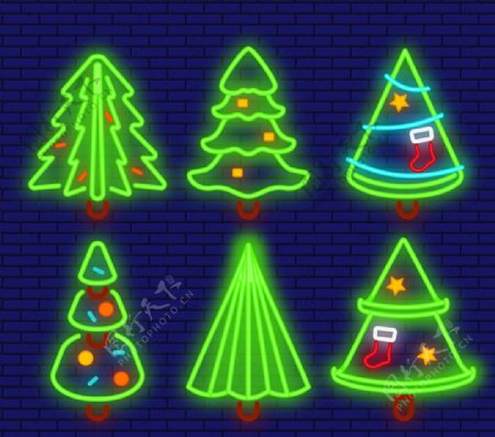 创意霓虹灯圣诞树