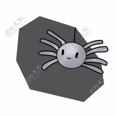 黑色蜘蛛网插画边框