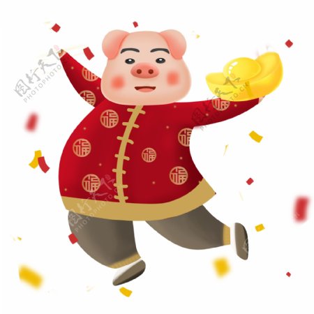 2019春节喜庆猪猪拜年