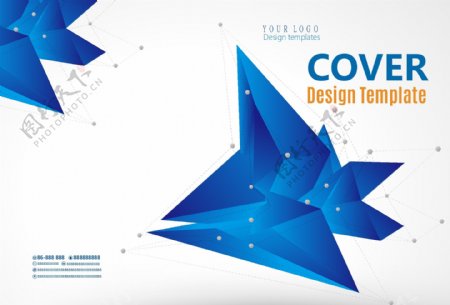 蓝色科技空间立体现代化创意画册封面设计
