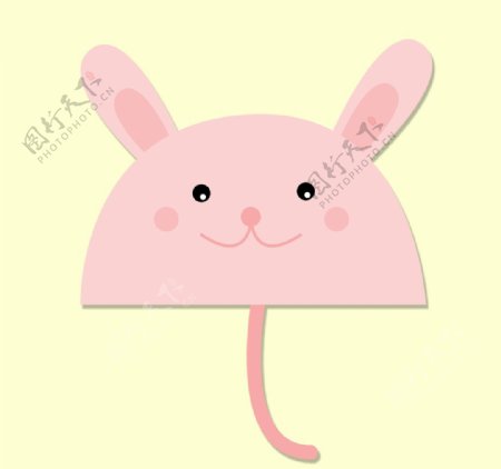 粉色小兔子雨伞