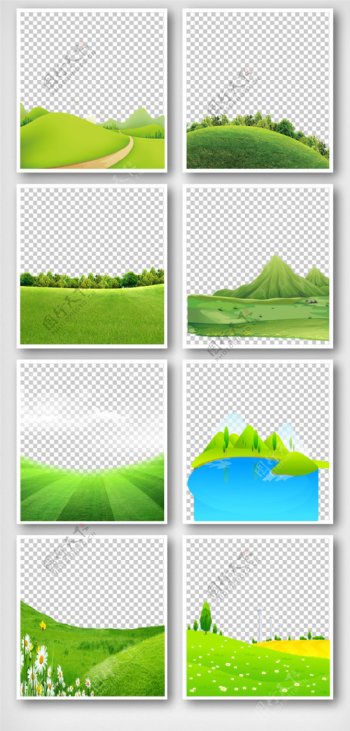 户外草地清新手抄报元素