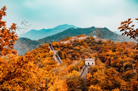 北京实拍秋天风景长城