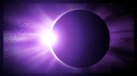 紫色的日食视频素材