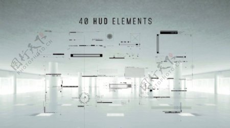 科技感文字标题hud动画字幕ae模板