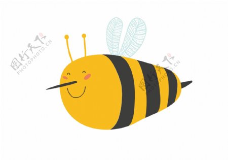 可爱卡通蜜蜂矢量装饰素材