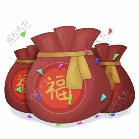喜庆节日新年福袋素材