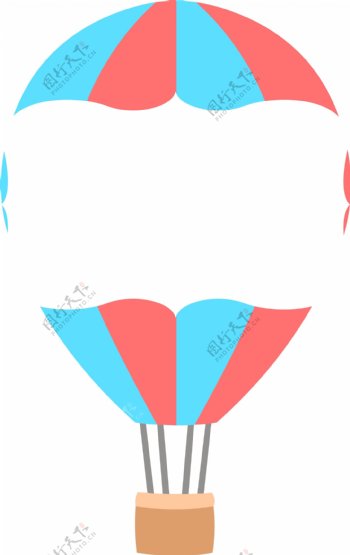 热气球花纹装饰图案元素