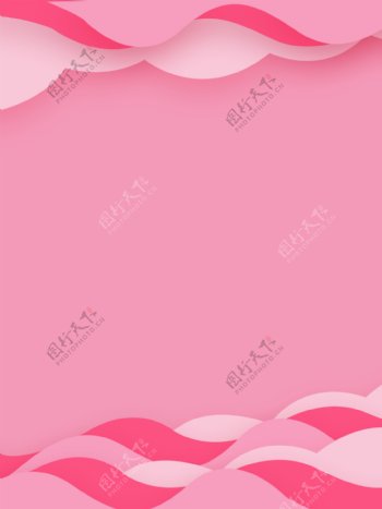 简约粉红剪纸通用背景素材