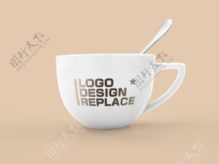 咖啡杯logo展示VI贴图样机