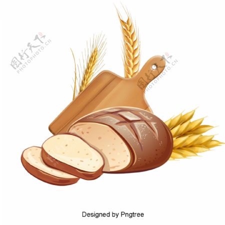 美味的面包和小麦