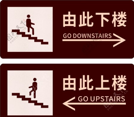 上下楼梯箭头指示牌