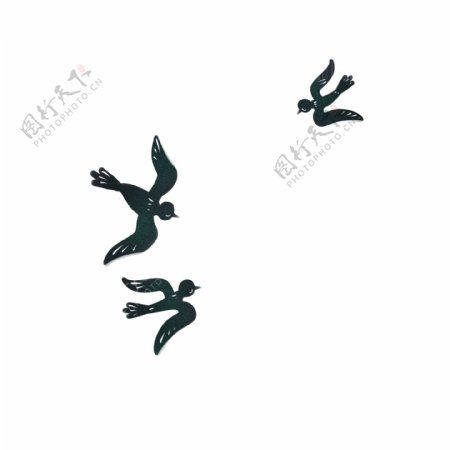 三只燕子图案元素