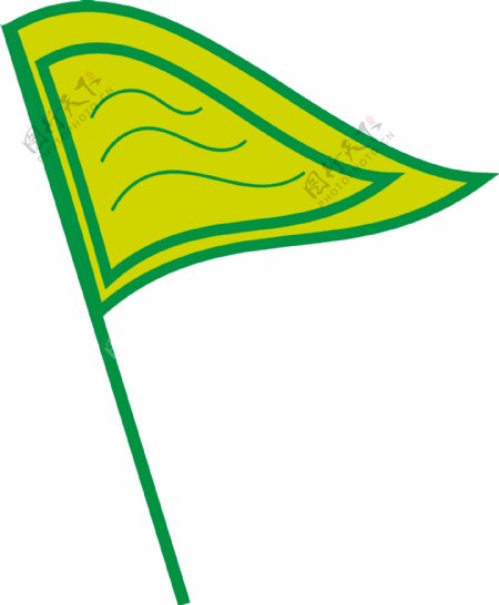 旗子节日庆祝绿色