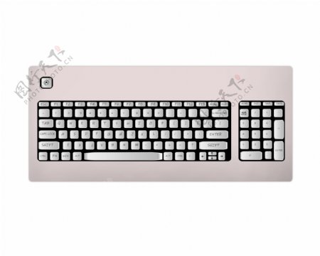 白色电脑键盘手绘插画