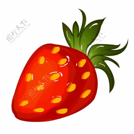 美味的红色草莓插画
