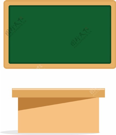 教师节黑板和讲台ai素材