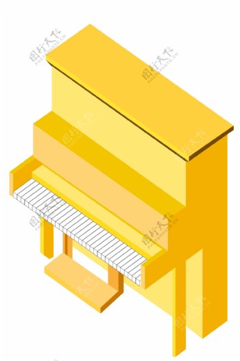 2.5D钢琴手绘插画
