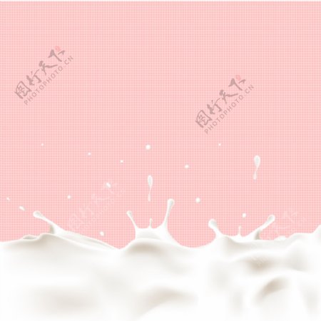 飞溅牛奶沐浴露粉色PSD分层主图背景素材