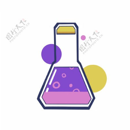 化学小物透明仪器插画