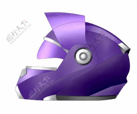 漂亮的紫色头盔插图