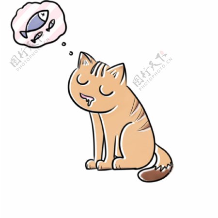 可爱猫咪手绘插画
