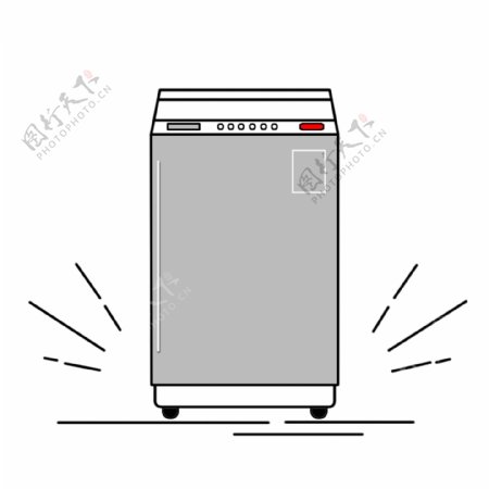 卡通洗衣机元素图标
