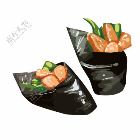 手绘卡通韩国美食PNG素材
