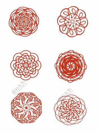 中国风剪纸传统文化花纹图案