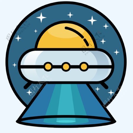 UFO不明飞行物logo外星人图案