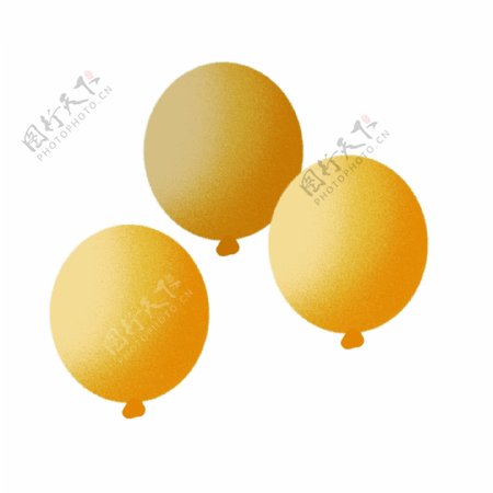 金色气球装饰图案