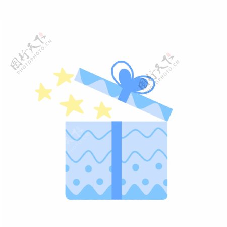 生日礼物蓝色小清新图标